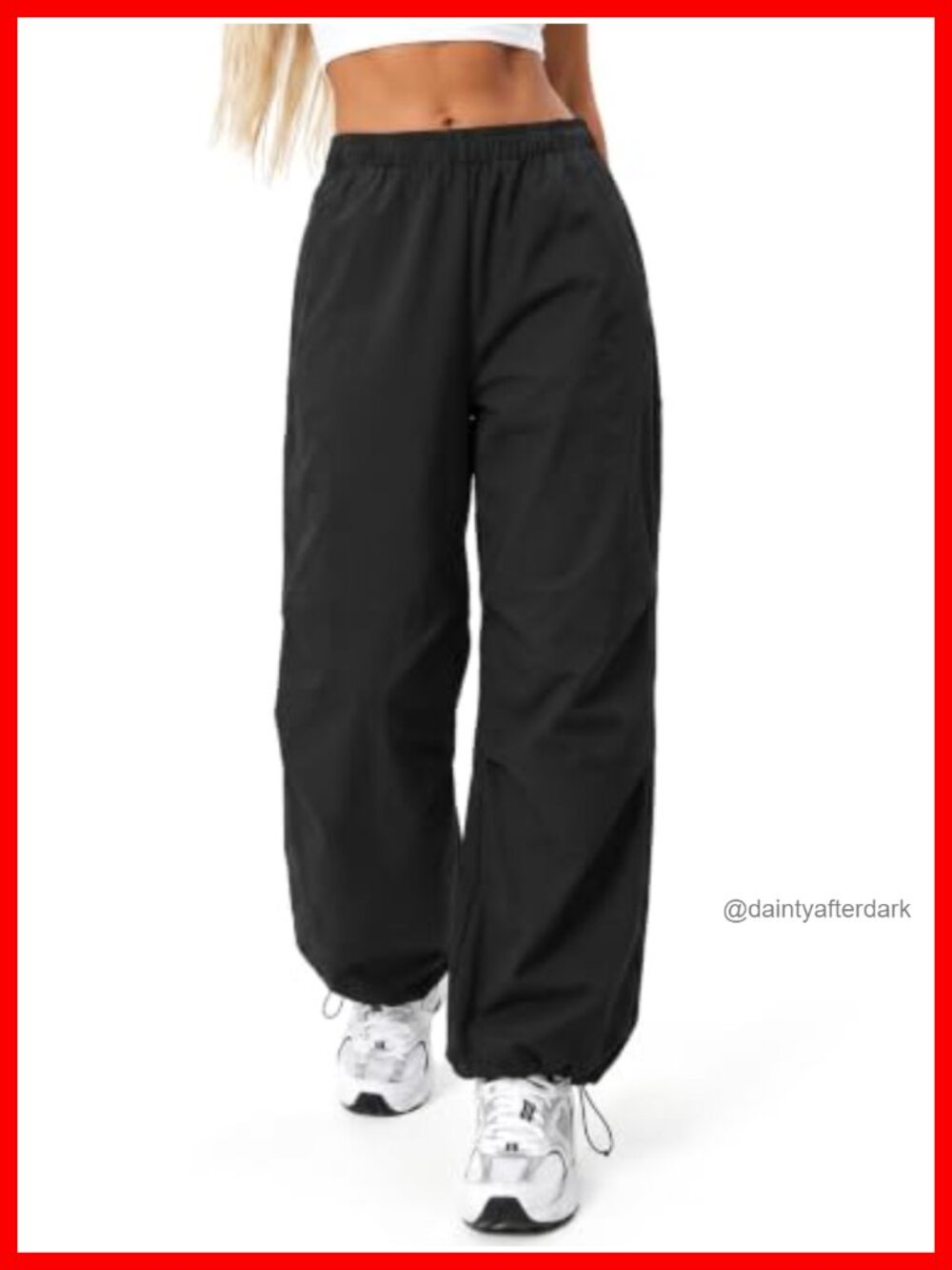 Women's Cargo Parachute Pants Baggy Wide Leg Hiking Travel Y2K